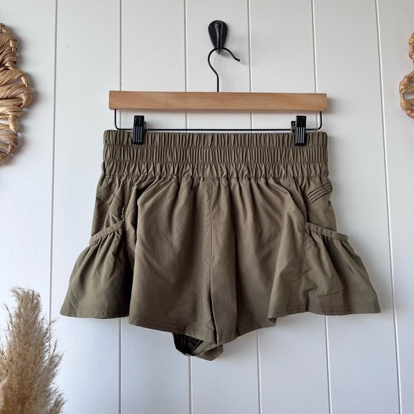 Free People Olive Athletic Shorts - Picture 8 of 8